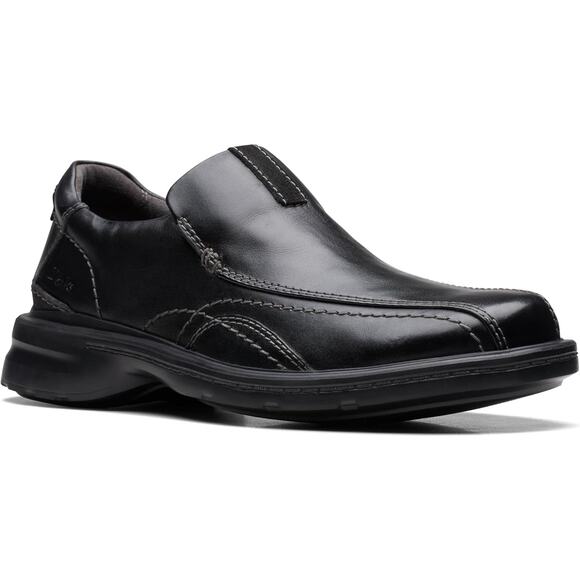 NWT Clarks Men's Gessler Step Loafer, Black Leather, 12 - Picture 2 of 6